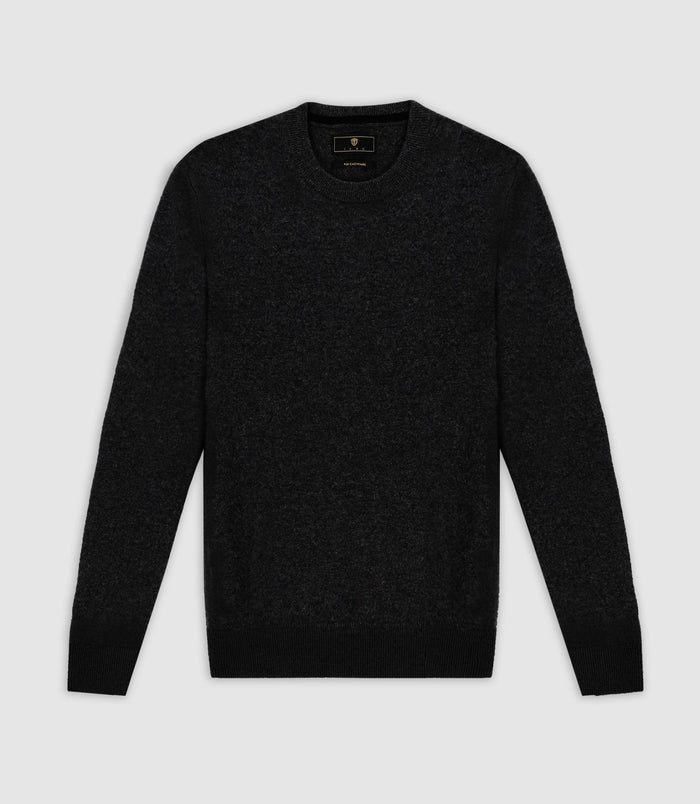 Izac Pull Col Rond 100% Cachemire Noir