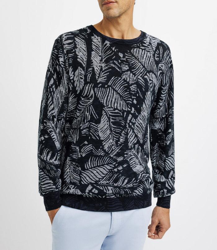 Izac Pull Col Rond à Motifs Marine