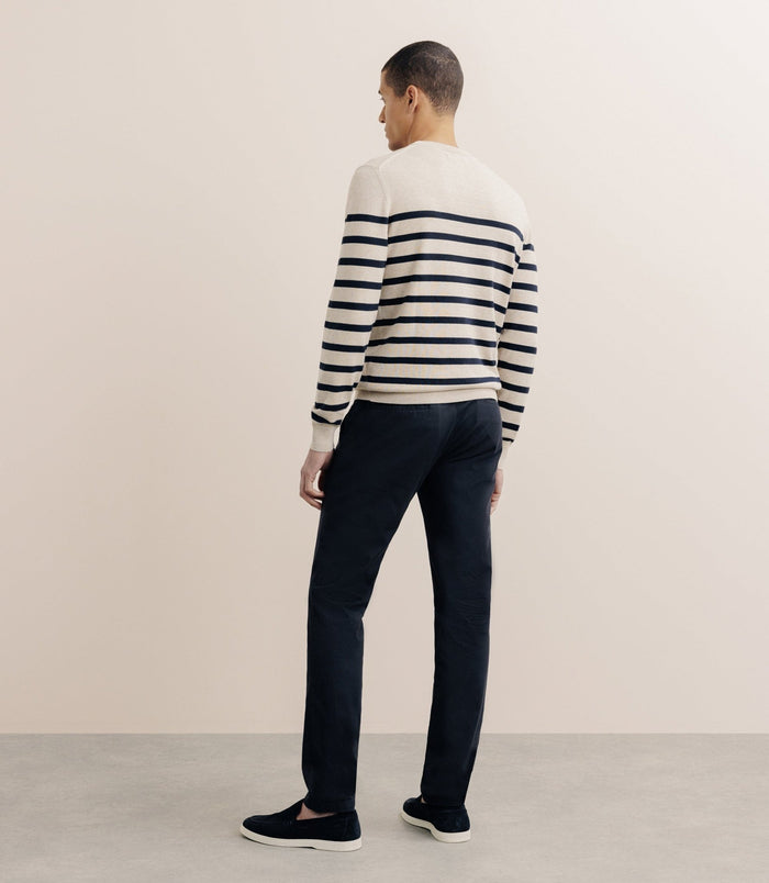 Izac Pull Col Rond Beige