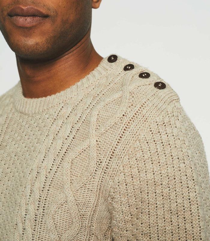 Izac Pull Col Rond Beige BELONI