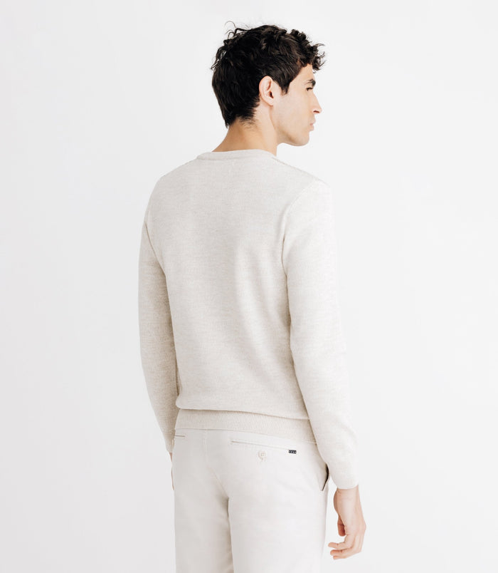 Izac Pull Col Rond Beige