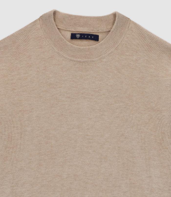 Izac Pull Col Rond BEIGE