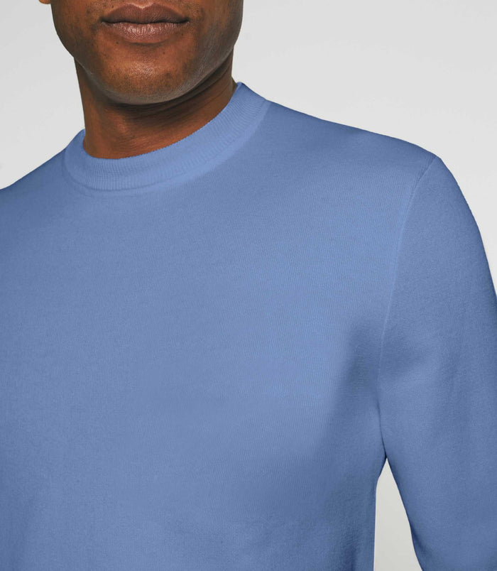 Izac Pull Col Rond Bleu Ciel BRICE