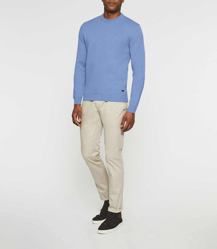 izac Pull col rond bleu ciel BRICE