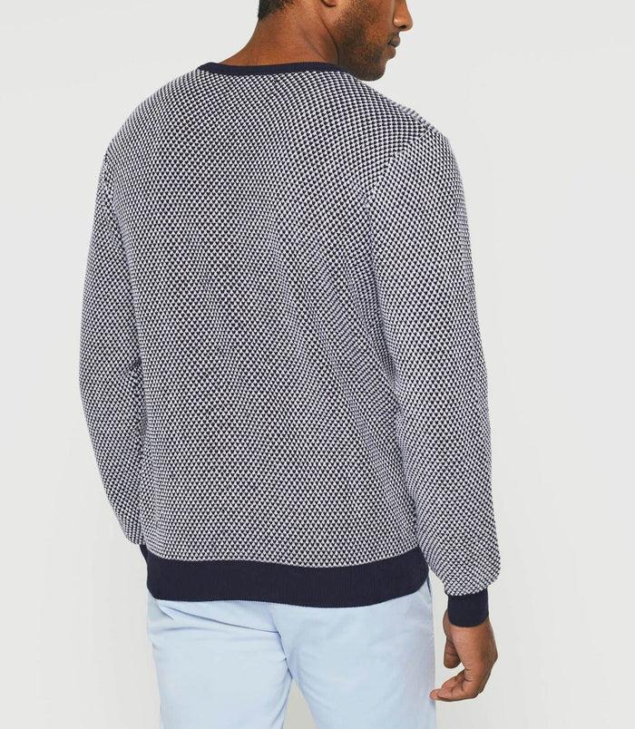 Izac Pull Col Rond Bleu Marine "Damian"