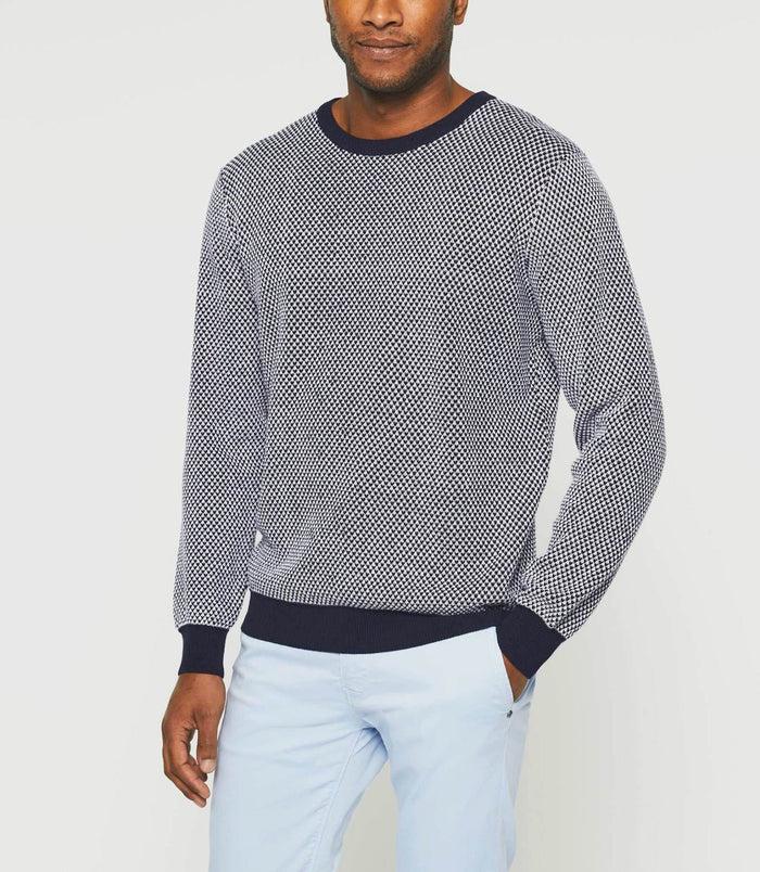 Izac Pull Col Rond Bleu Marine "Damian"