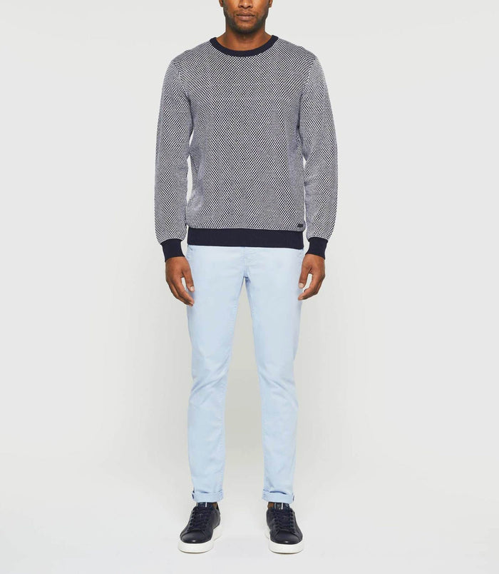 Izac Pull Col Rond Bleu Marine "Damian"