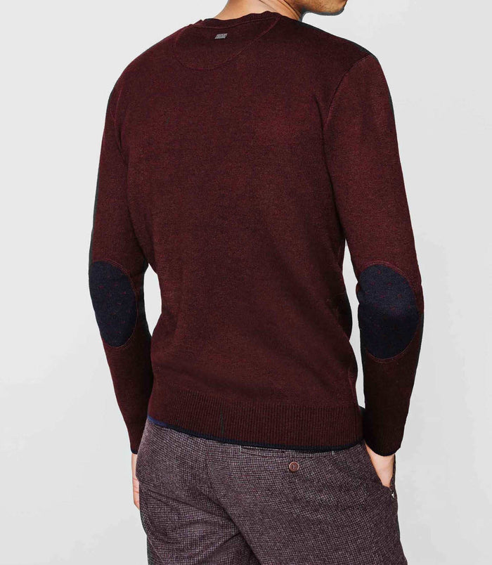 Izac Pull Col Rond Bordeaux