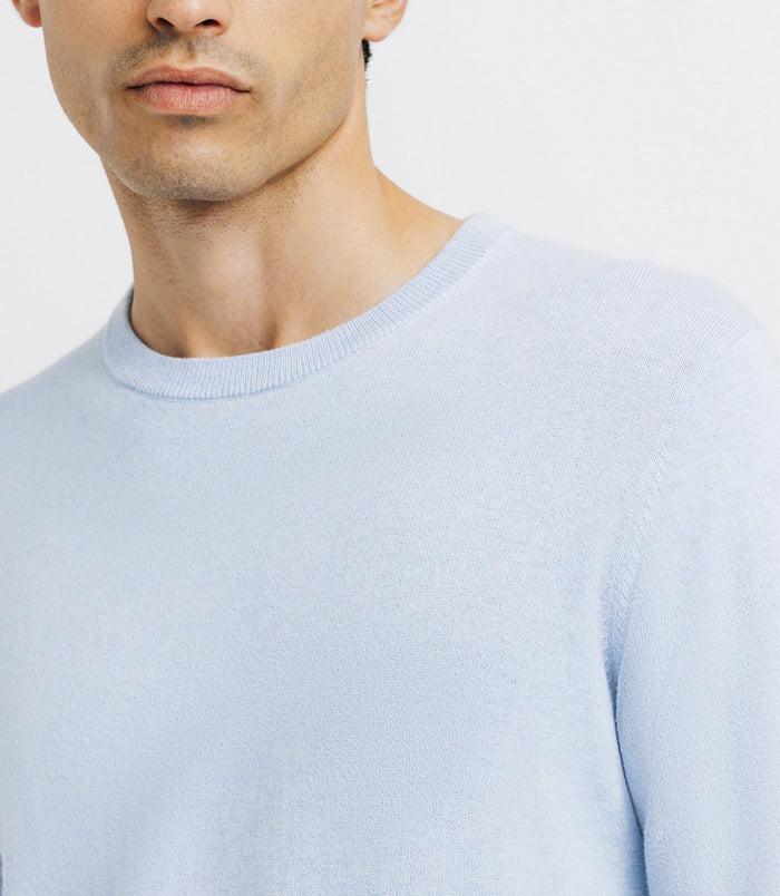 Izac Pull Col Rond Double Fil Ciel