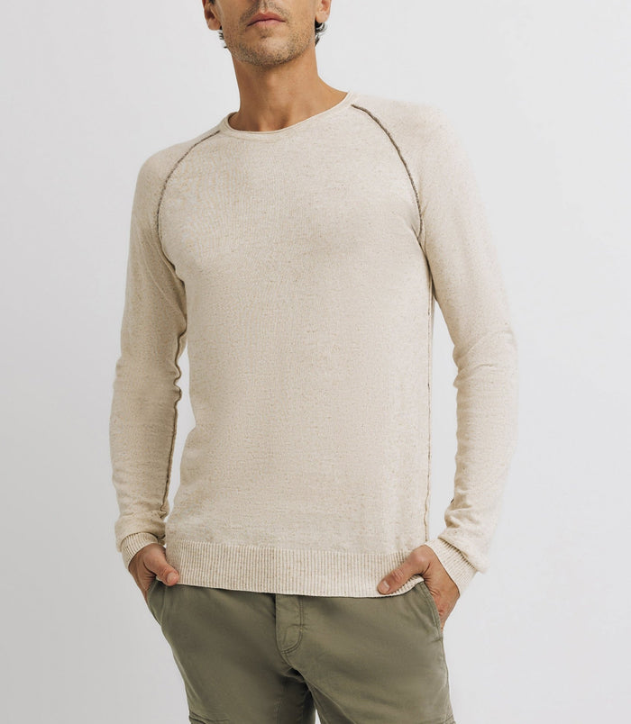 Izac Pull Col Rond écru