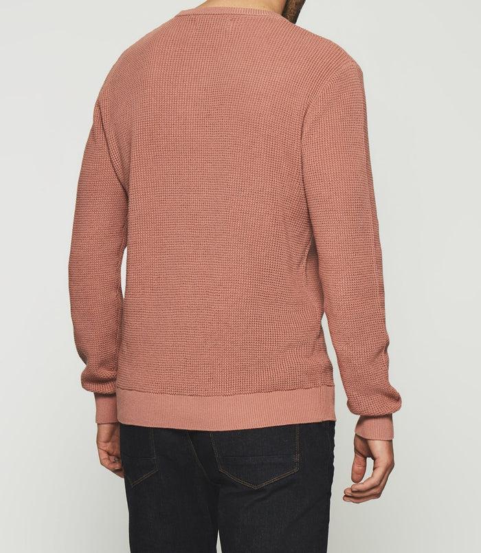 Izac Pull Col Rond En Coton Rose DJANGO