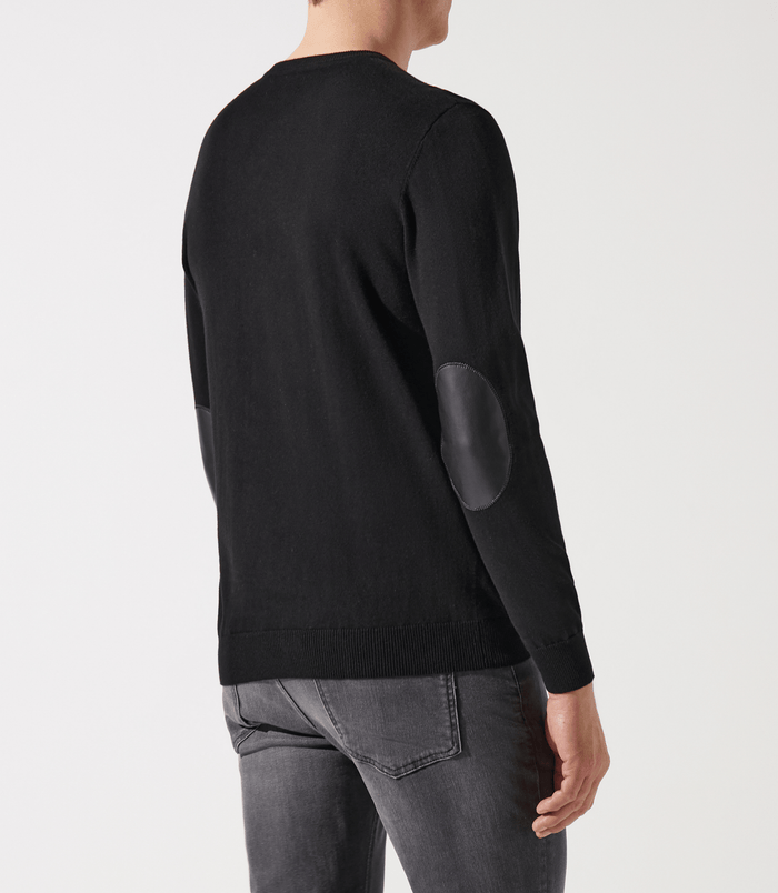 Izac Pull Col Rond épaule Boutonnée Noir