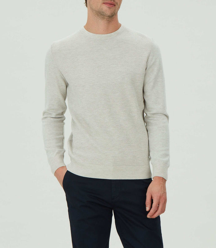 Izac Pull Col Rond Fantaisie Beige "Leandre"