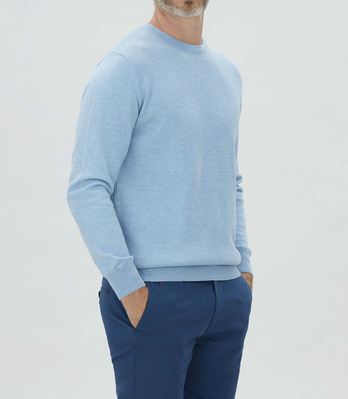 izac Pull col rond fantaisie ciel "Leandre"