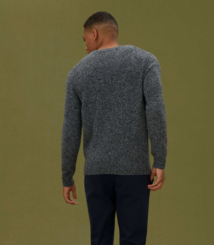 Izac Pull Col Rond Fantaisie Gris "Loic"