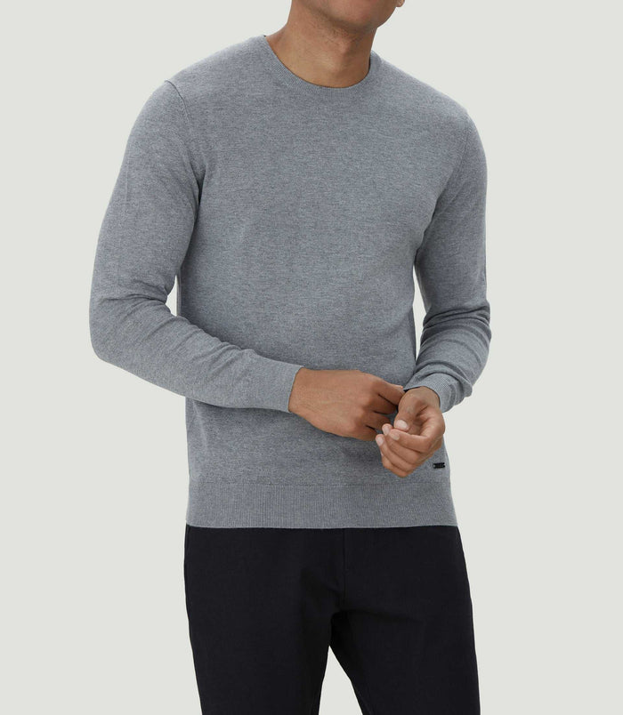 Izac Pull Col Rond Gris "Layton"