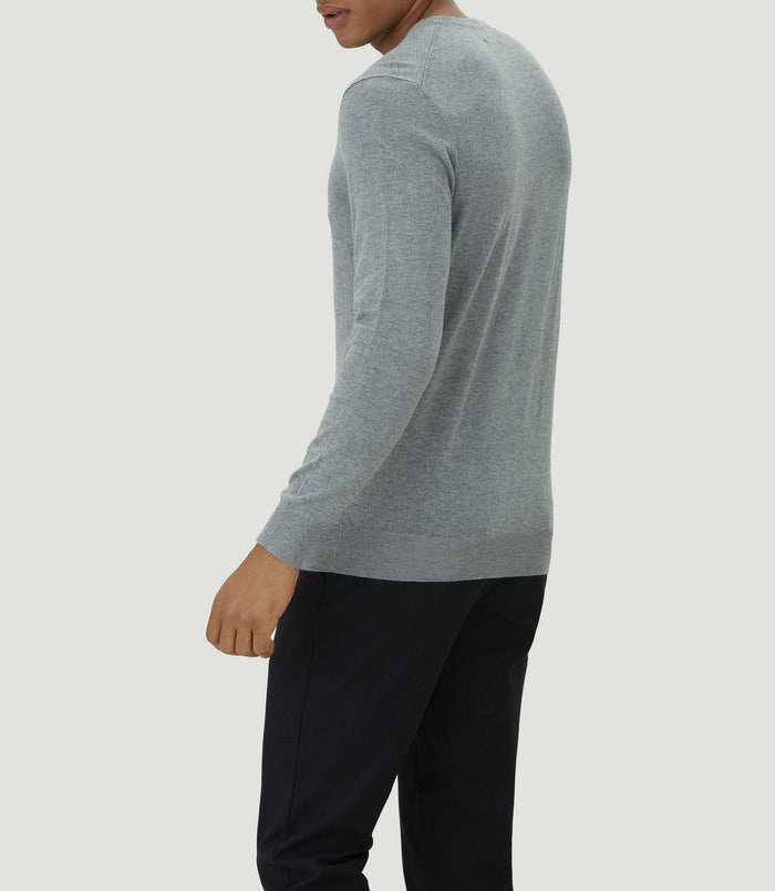 Izac Pull Col Rond Gris "Layton"