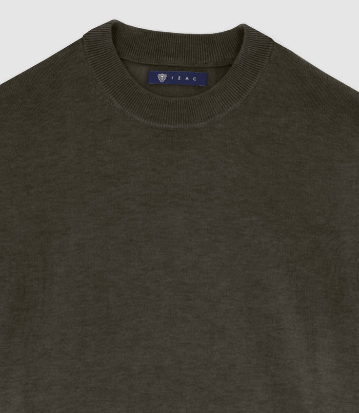 Izac Pull Col Rond KAKI