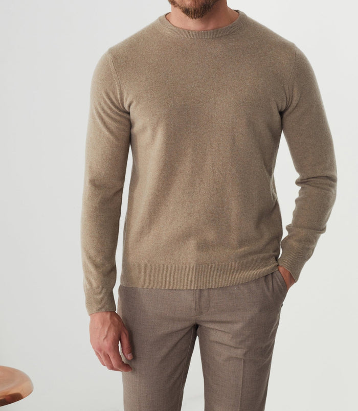 Izac Pull Col Rond Laine-cachemire Camel "Sergio"