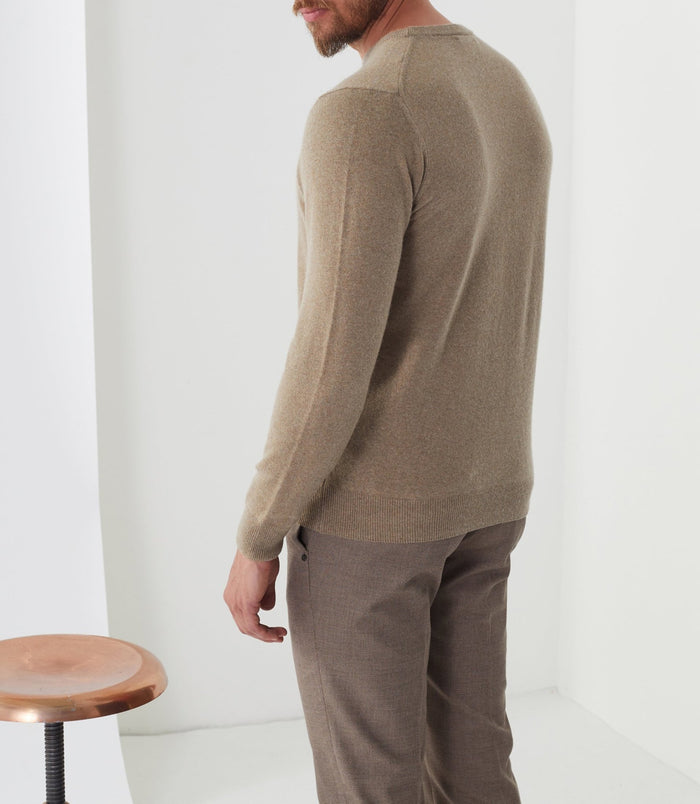 Izac Pull Col Rond Laine-cachemire Camel "Sergio"