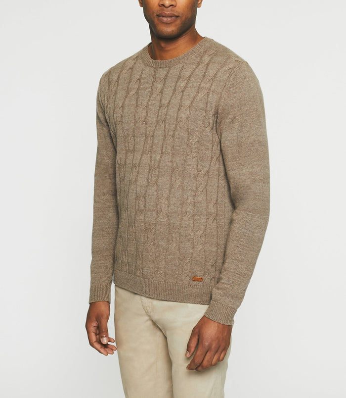 Izac Pull Col Rond Laine-cachemire Marron BENITO