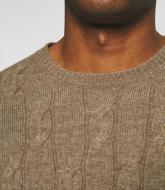Izac Pull Col Rond Laine-cachemire Marron BENITO