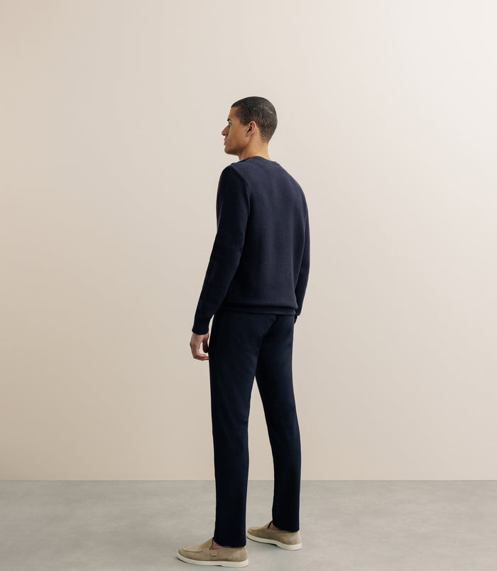 Izac Pull Col Rond Marine