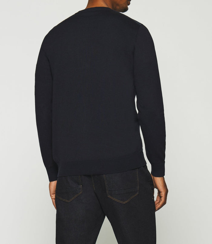 Izac Pull Col Rond Marine DAVID