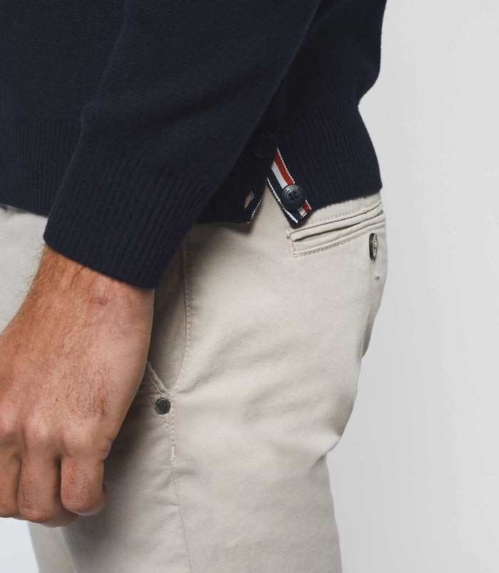 Izac Pull Col Rond Marine "Donovan"