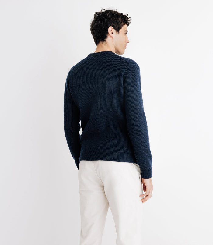 Izac Pull Col Rond Marine