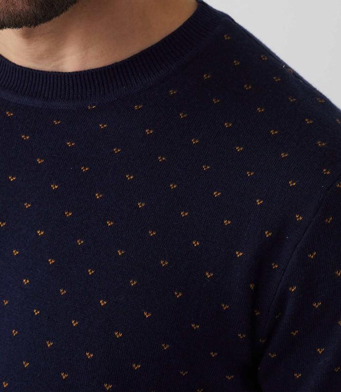 Izac Pull Col Rond Marine "Spicy"