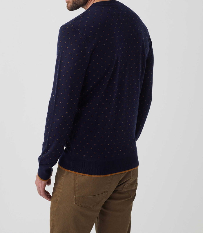 Izac Pull Col Rond Marine "Spicy"