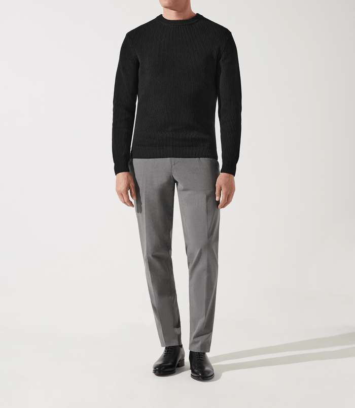 izac Pull col rond noir