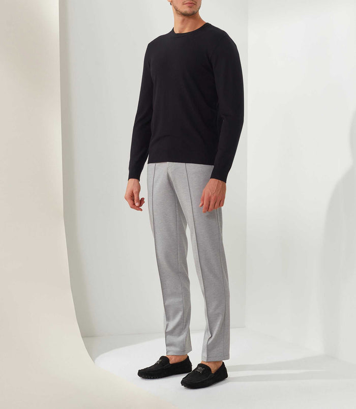 Izac Pull Col Rond Noir "Fidele"