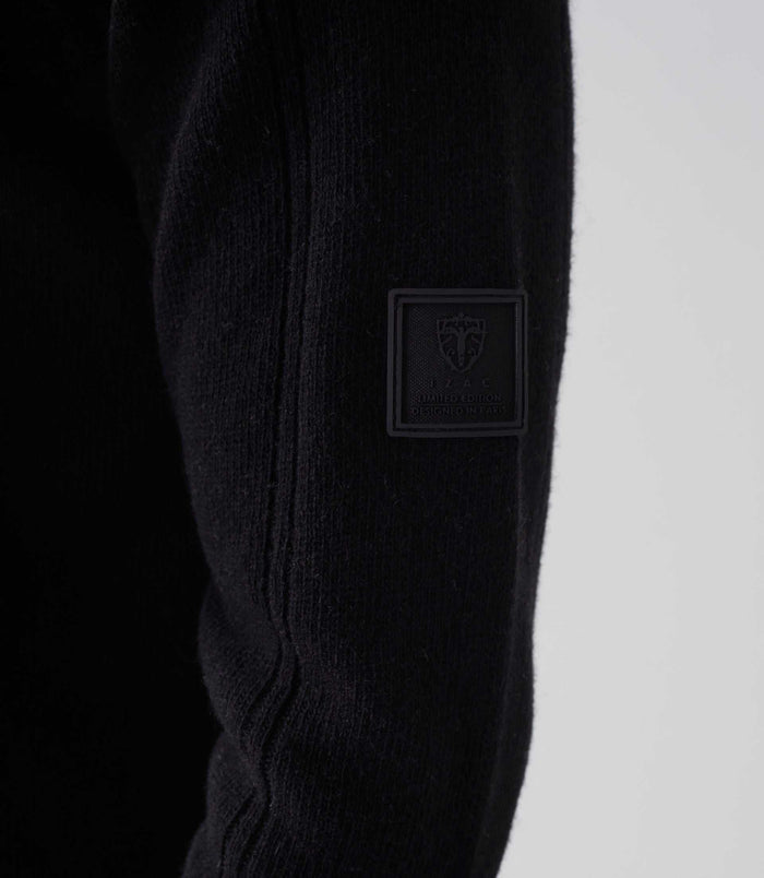 Izac Pull Col Rond Noir "Sofian"