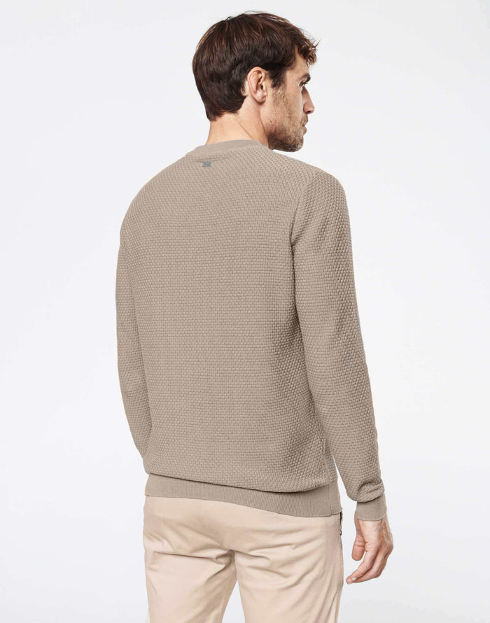 Izac Pull Col Rond Taupe