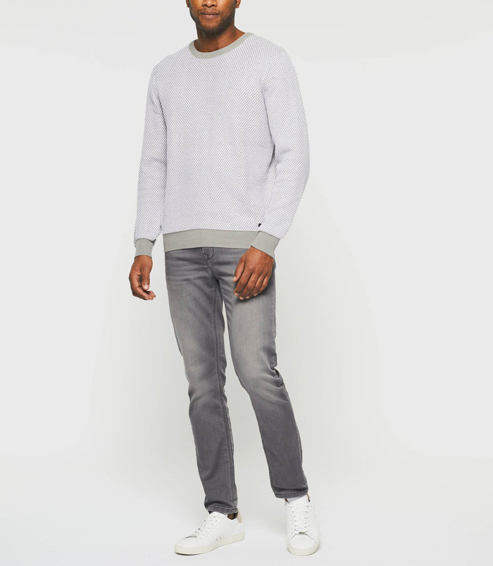 izac Pull col rond taupe "Damian"