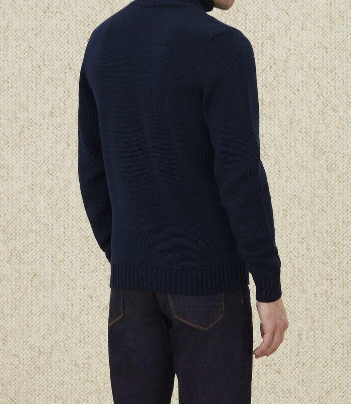 Izac Pull Col Roulé à Torsades Marine" Logann"