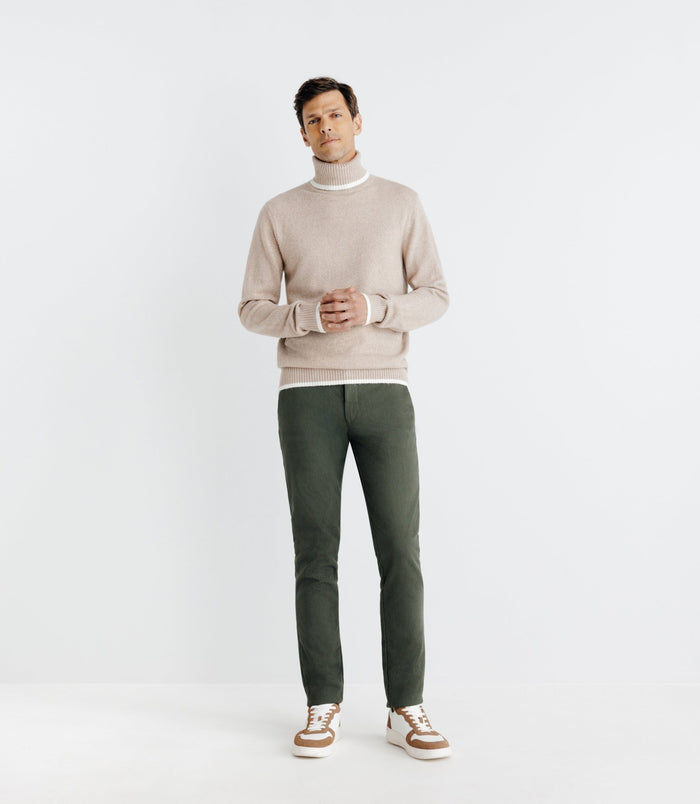 Izac Pull Col Roulé Beige