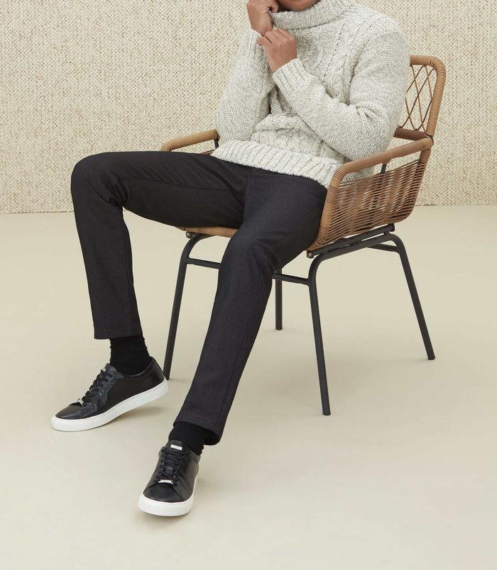 Izac Pull Col Roulé Beige à Torsades "Ludo"