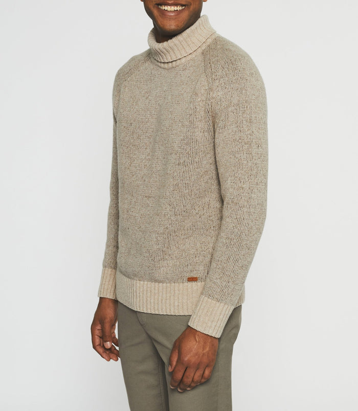 Izac Pull Col Roulé En Laine Beige BELMO