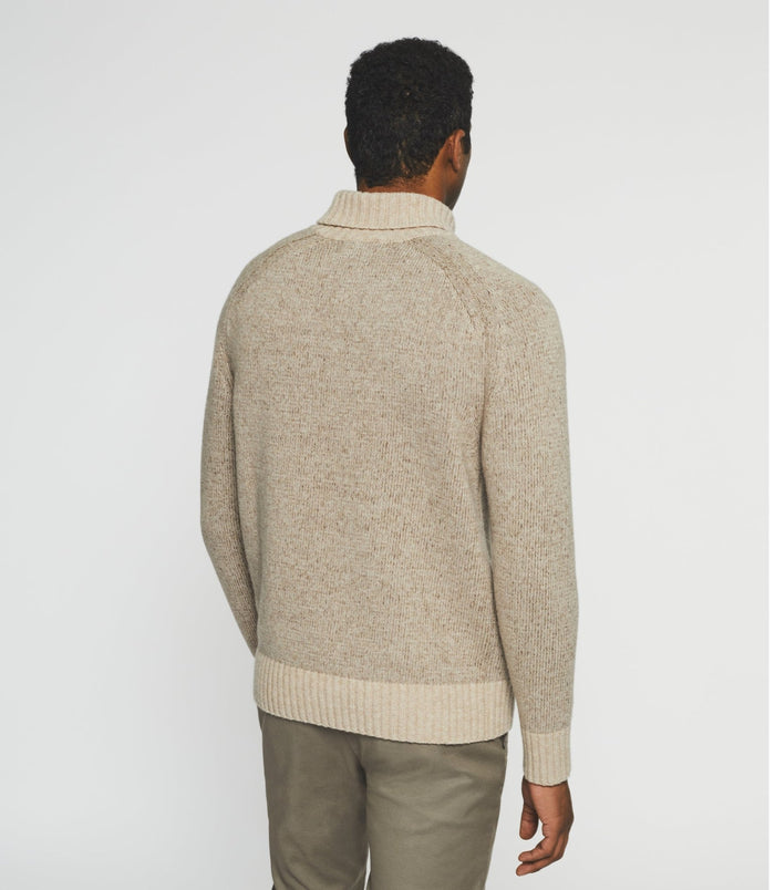 Izac Pull Col Roulé En Laine Beige BELMO