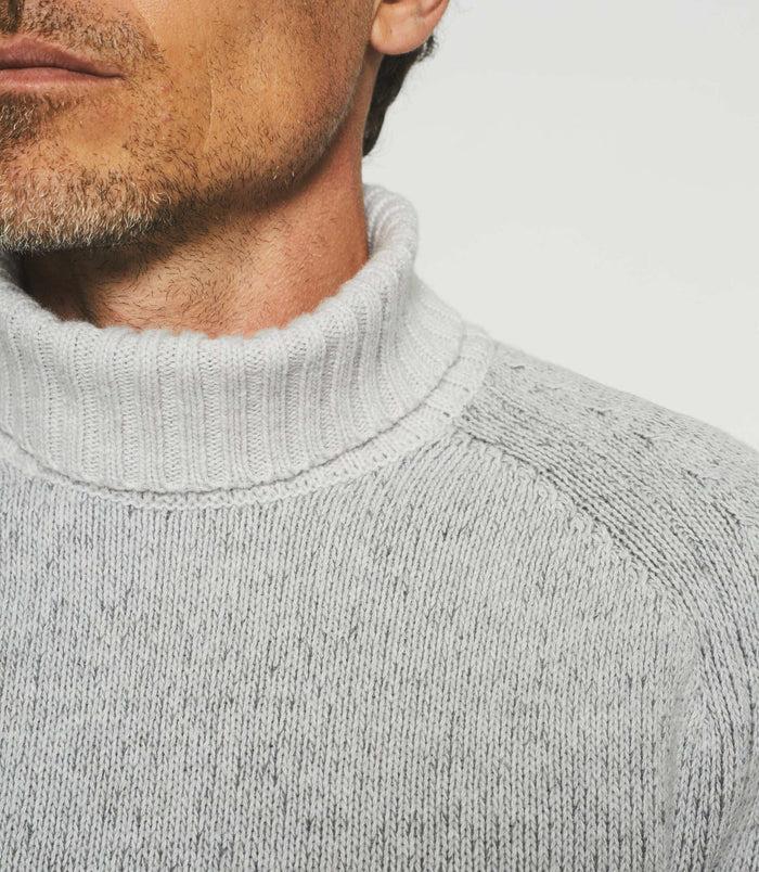 Izac Pull Col Roulé En Laine Gris Chiné BELMO