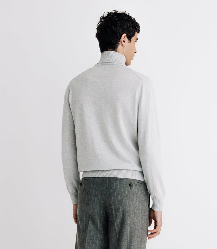 Izac Pull Col Roulé En Laine Mérinos Gris