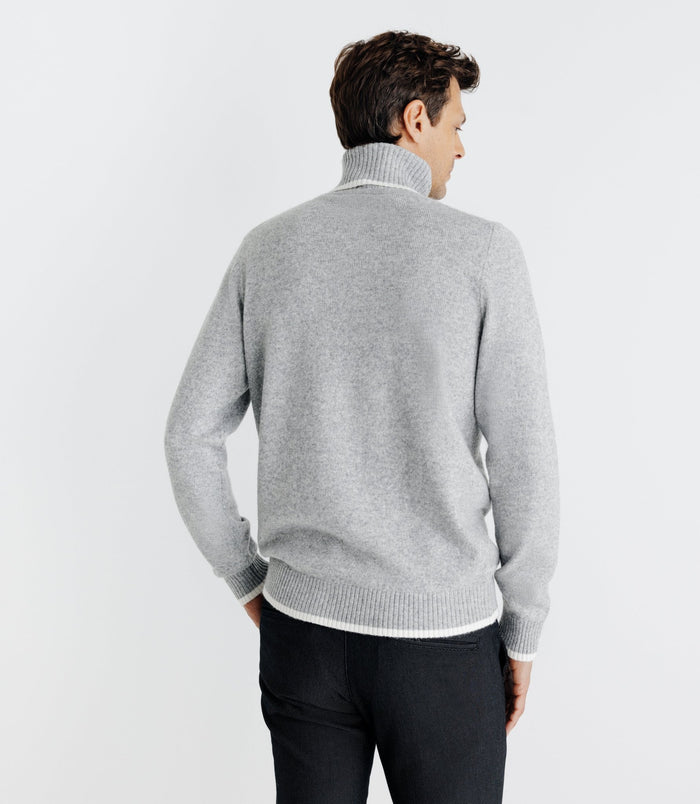 Izac Pull Col Roulé Gris