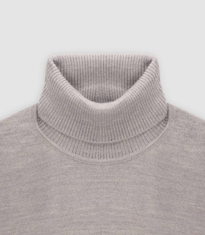 Izac Pull Col Roulé Gris Chiné