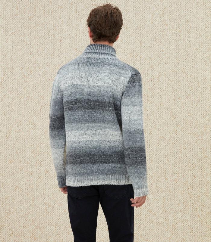 Izac Pull Col Roulé Imprimé Gris "Lord"