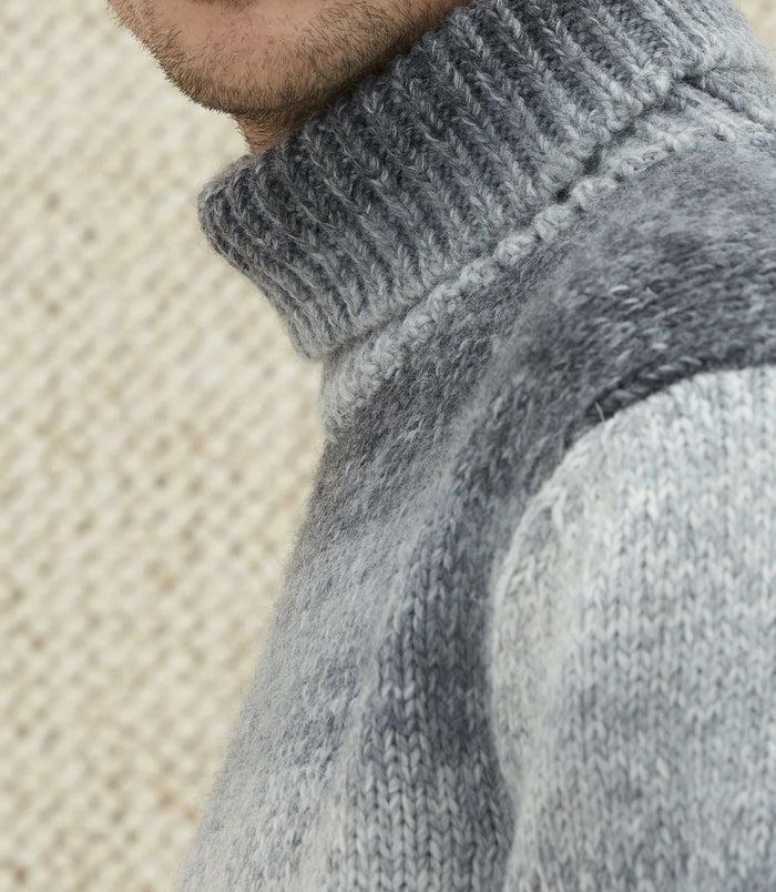 Izac Pull Col Roulé Imprimé Gris "Lord"