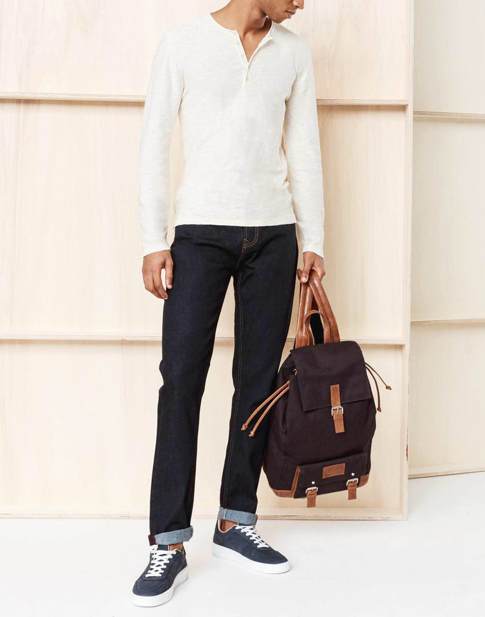 izac Pull col tunisien écru