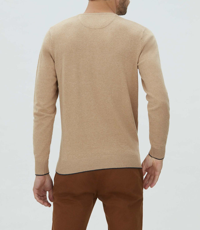 Izac Pull Col V Beige Chiné "lambert"